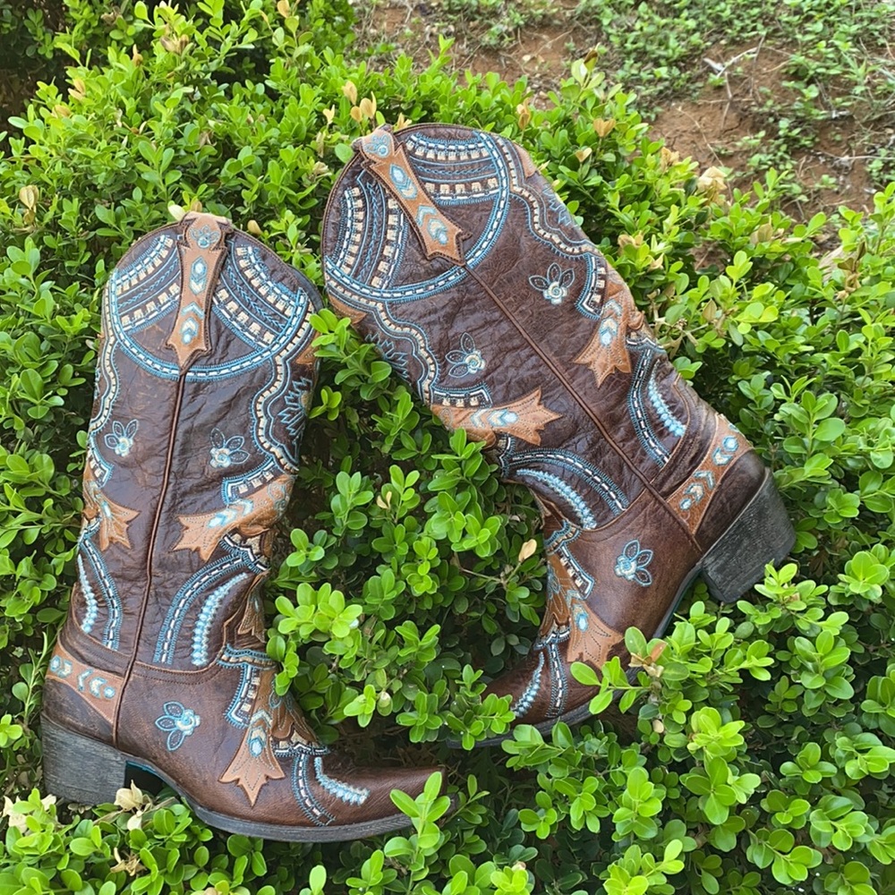 Embroidered Lane Boots 7 1/2 - Picture 2 of 7